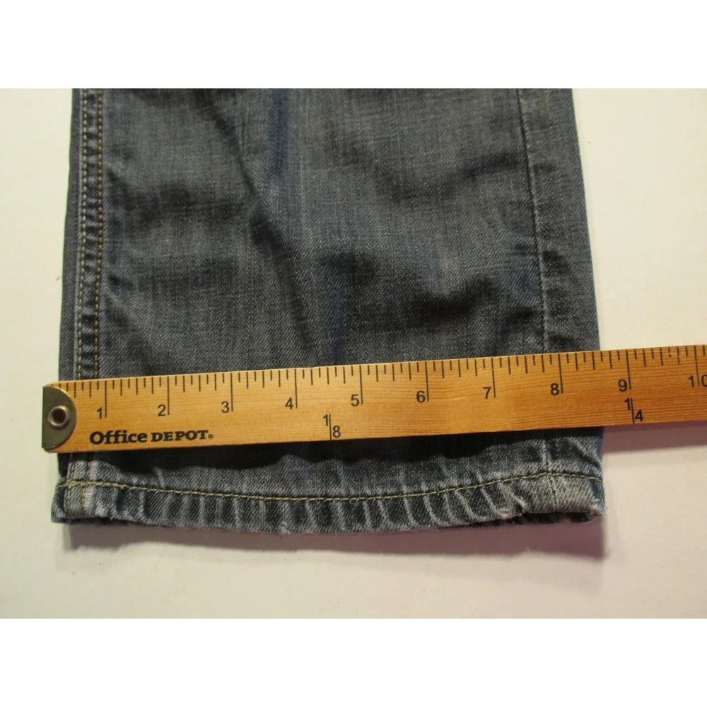 ECKO UNLTD 1972 Straight Leg Jeans Men 34/30 Blue Denim Distressed Mid Rise